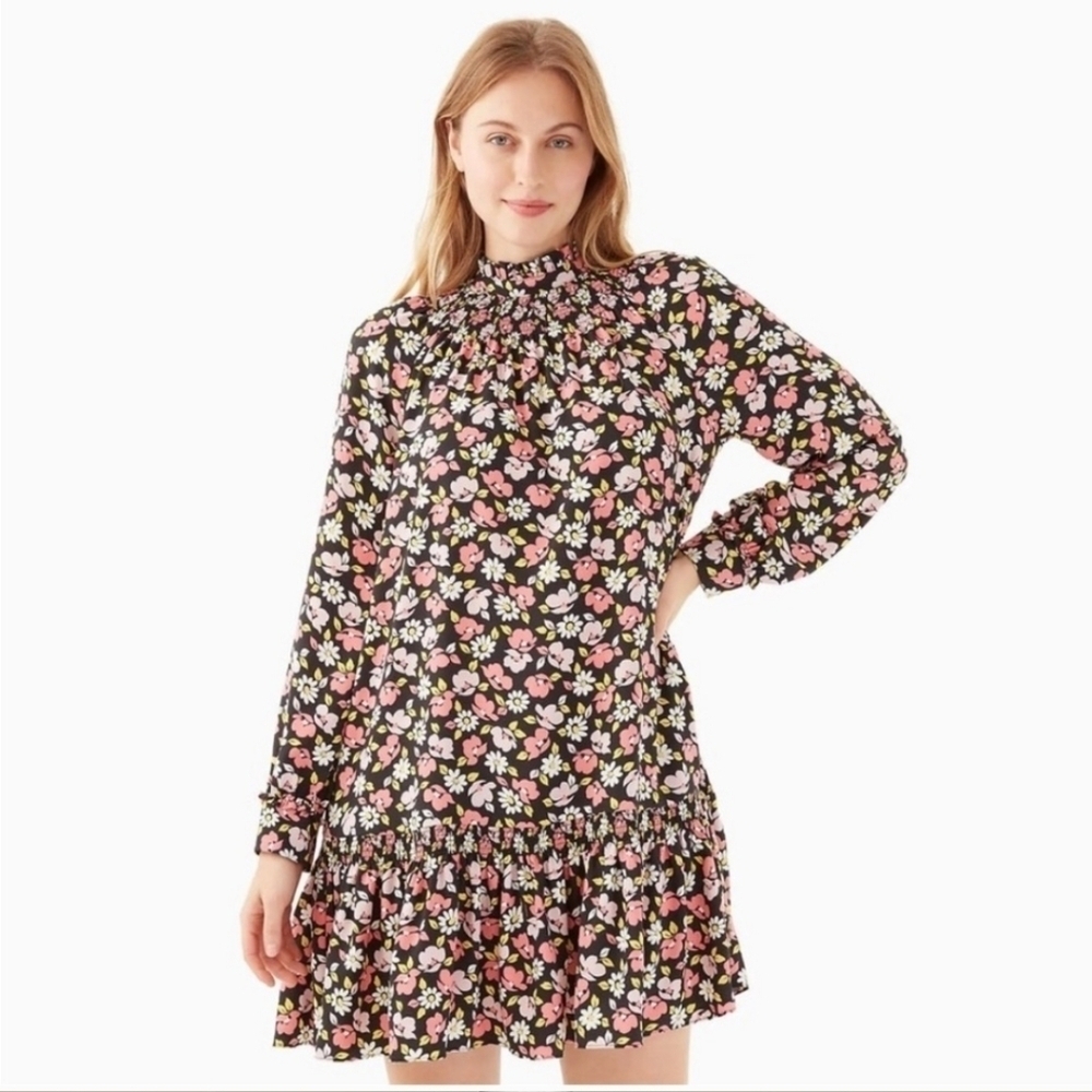 Kate Spade Road Trip Floral Shift Dress Blazer Blue New Size Small NWT